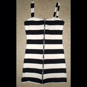 Black & White Striped Bodycon Dress