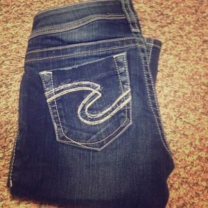 Silver flair jeans