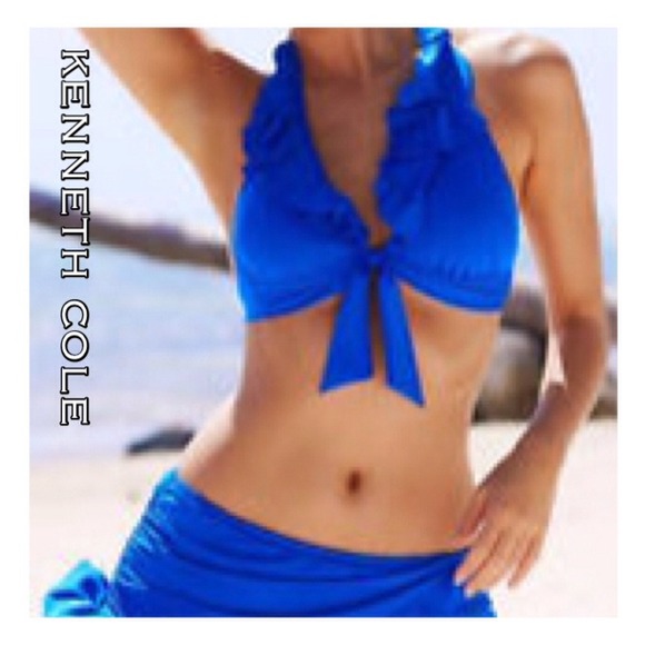 Kenneth Cole D Cup Halter Swim Top