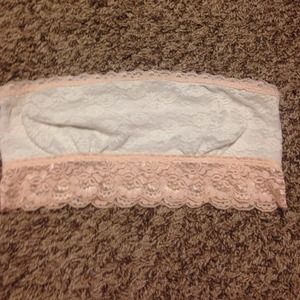White and peach bandeau