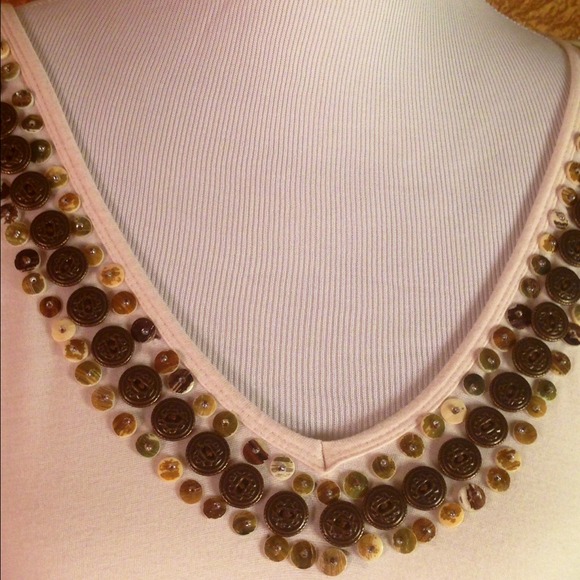 BUNDLED Chaudry KC Top Studded Beaded Neckline - Picture 4 of 4