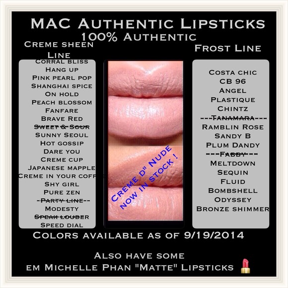 Authentic mac lipsticks, brand new w boxes💄💋 - Picture 2 of 3