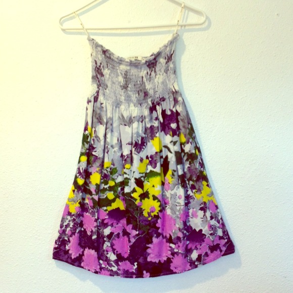Water Color Strapless Dress - S
