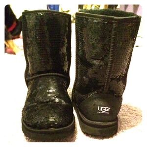 Black sequins uggs
