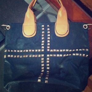 *sold*Black Studded Shoulder Bag