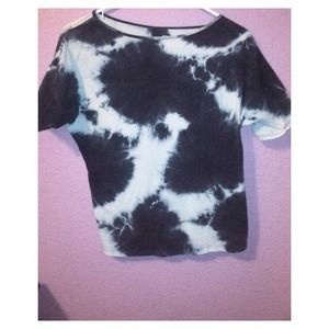 Tie-Dye Blue Shirt w/ Zipper Sleeves