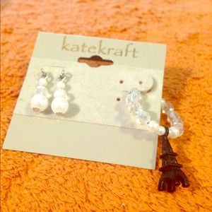 BARBIE DOLL jewelry set "April in Paris" neck/ear