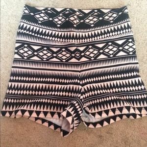 High waisted stretchy shorts