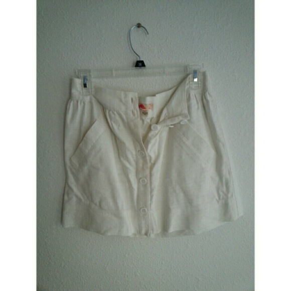 White Button-down Skirt
