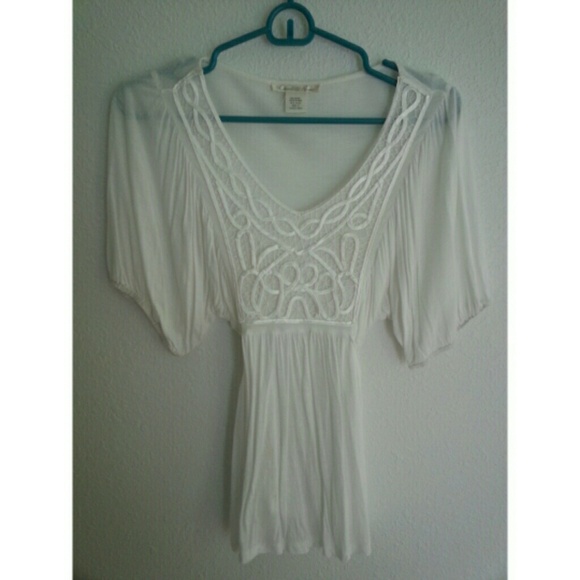 White Embroidered Top