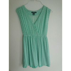 Teal Floral-print Dress