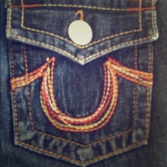 True Religion colored stitched  jeans