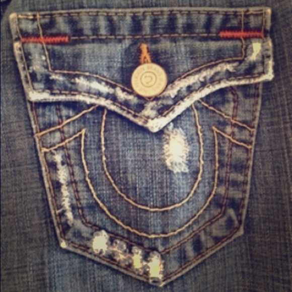 True Religion distressed jeans