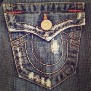 True Religion distressed jeans