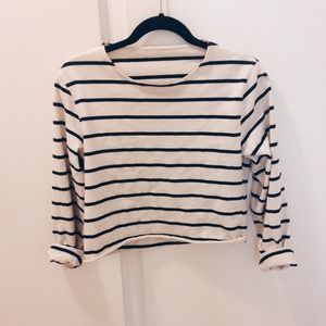 American Apparel Slightly Cropped Sailor Top