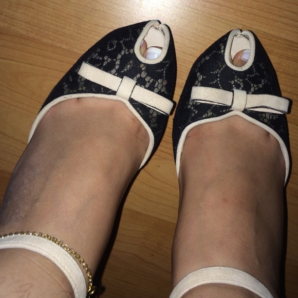 Zara Lace/Suede Platform Heels - Picture 3 of 4