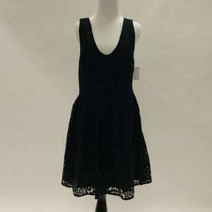 Brand new. Joie V-neck Sleeveless Black Lace Dress
