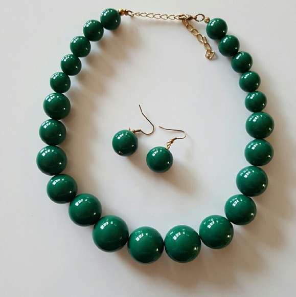 Lacquered Bubble Bead Necklace Set