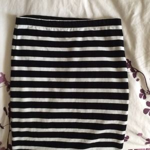 Black & White Express Midi Skirt