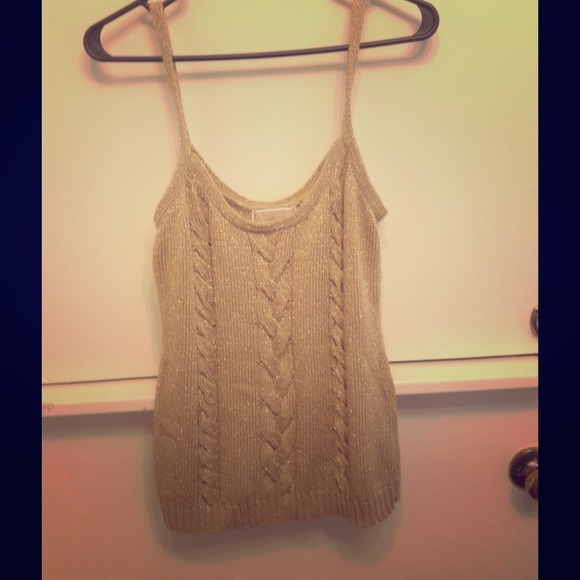 Michael Kors Gold Knit Top