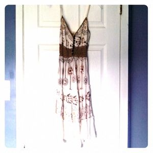 Light brown/beige sundress. Dress up of down!
