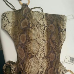 Michael Kors snakeskin print swimsuit