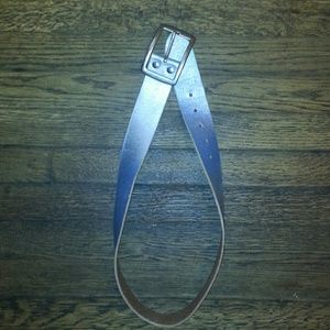 Silver designer belt