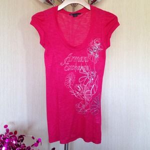 🌼Scoop neck logo tee 🌼 Armani Exchange