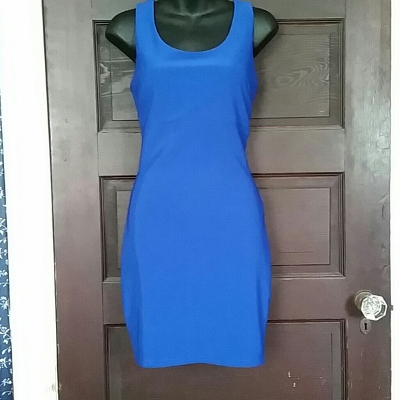 Tight blue dress