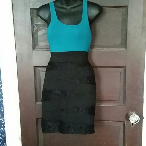 High waisted black lace skirt