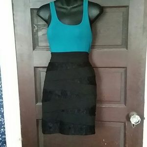 High waisted black lace skirt