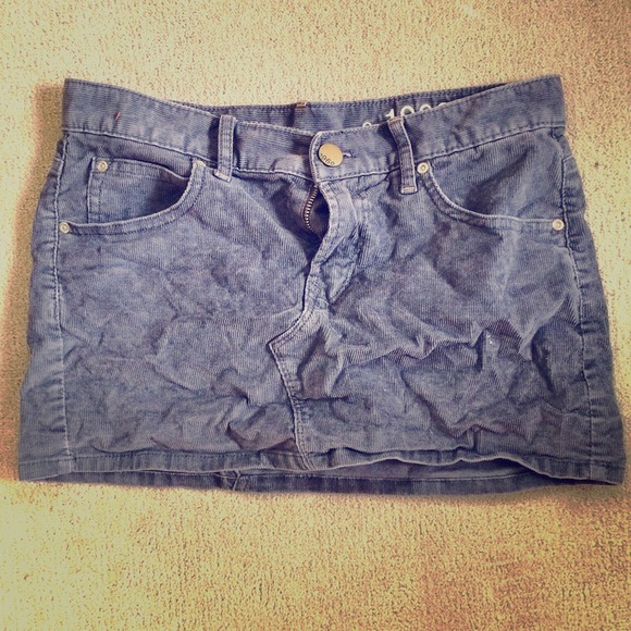 Gap Gray Corduroy Mini-Skirt