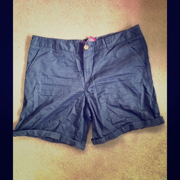 Navy Merona Bermuda Shorts