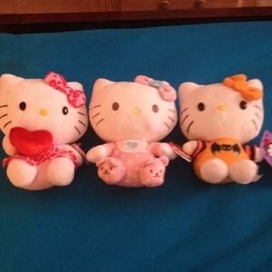 3 Hello Kitty Teddy Bears BUNDLE