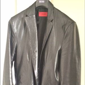 Hugo Boss Loggia Long Leather Coat