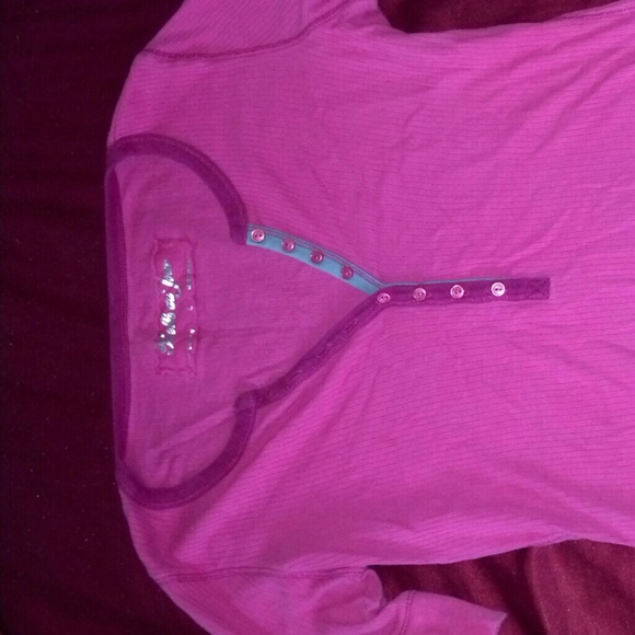 Hot Pink Henley size Large