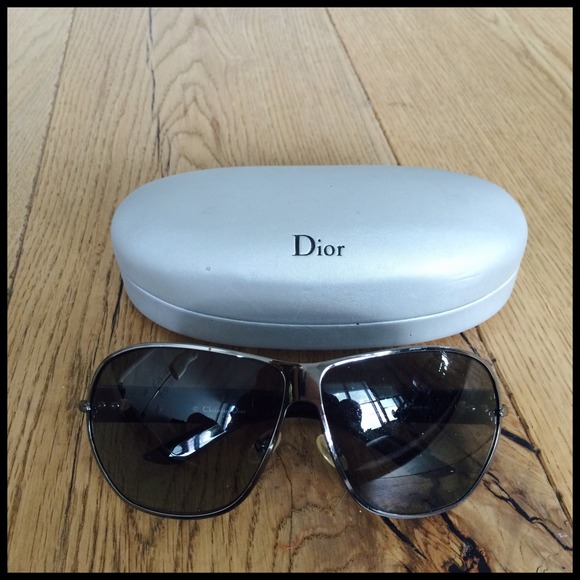 Christian Dior gunmetal sunglasses - Picture 1 of 3