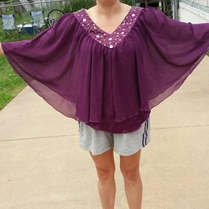 Grass Collection Batwing Blouse