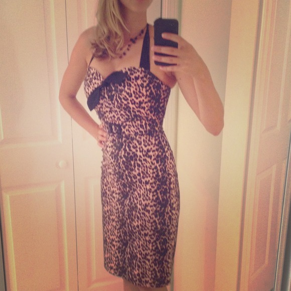 Pink Leopard Print Pinup Dress