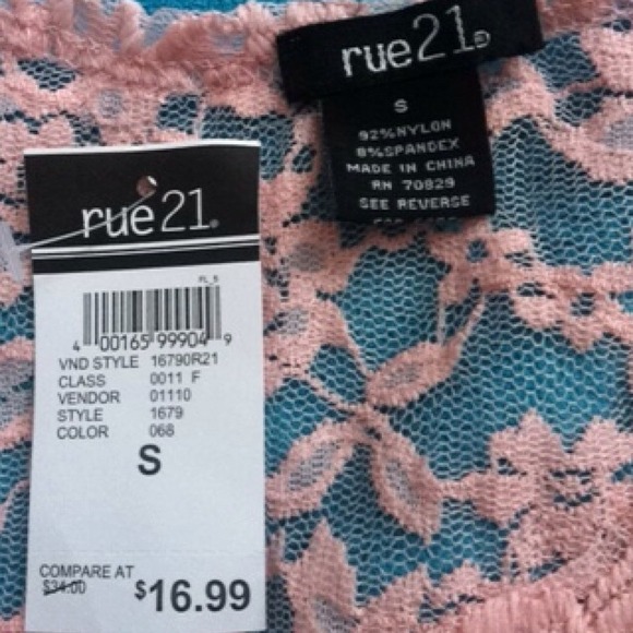 long sleeve, sheer, lace overlay - Picture 2 of 2