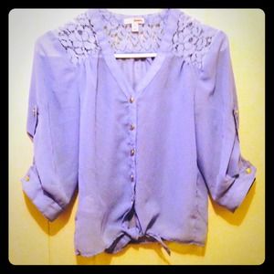 Bongo Junior's Button-Front, tie-up blouse.