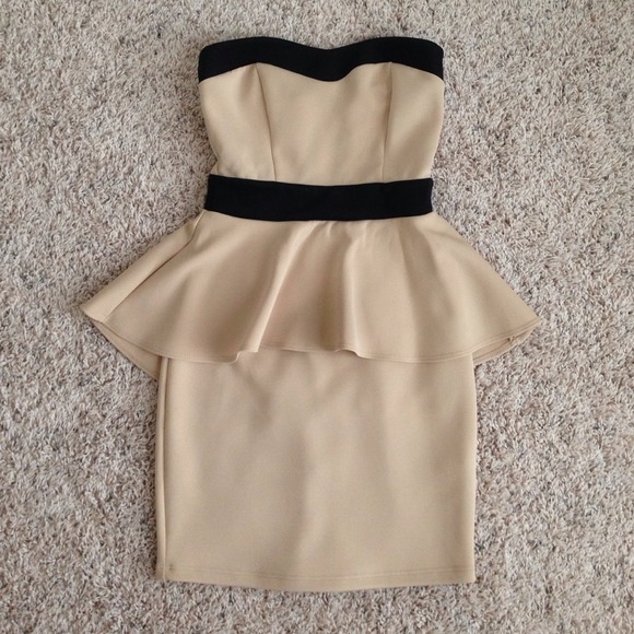 Colorblock Peplum Dress