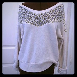 ROXY, off white raglan sweater