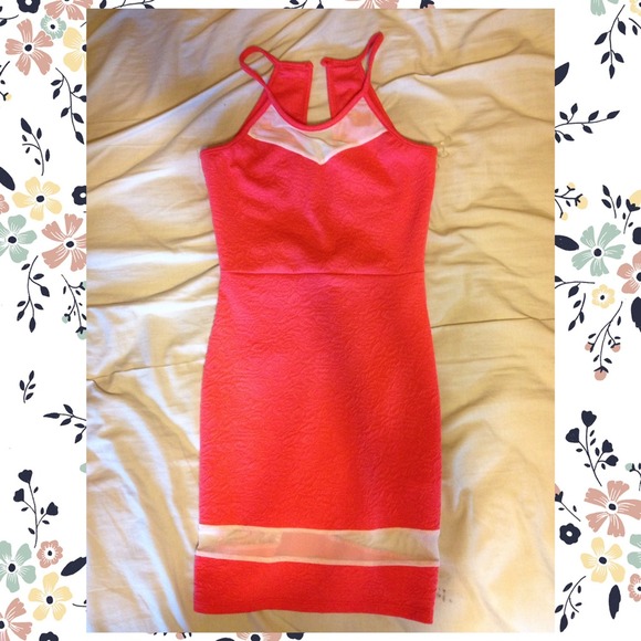 Hot pink and white party dress