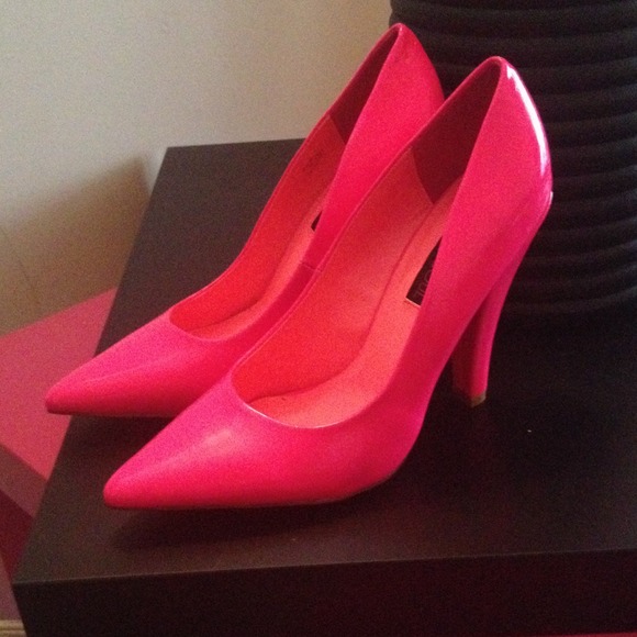Hot pink pumps