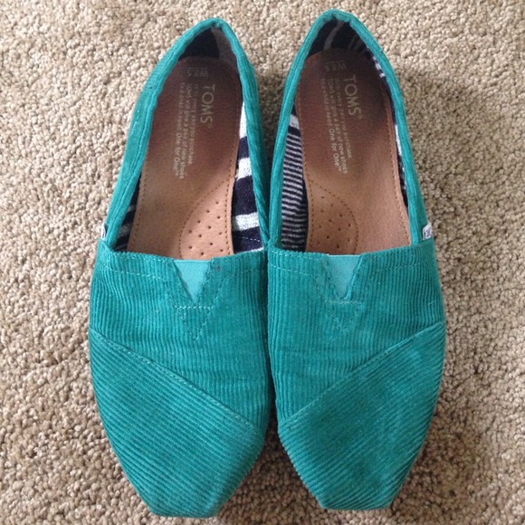 Corduroy Teal TOMS