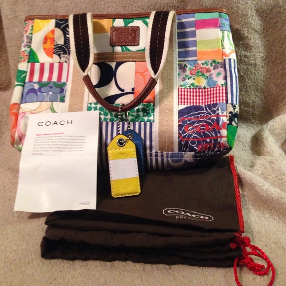 REDUCED Coach Hamptons Weekend Patchwork Tote