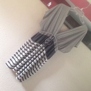 Grey stripped summer dress