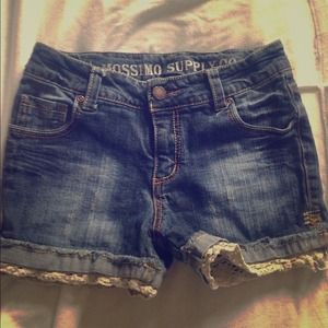 Lace trim shorts