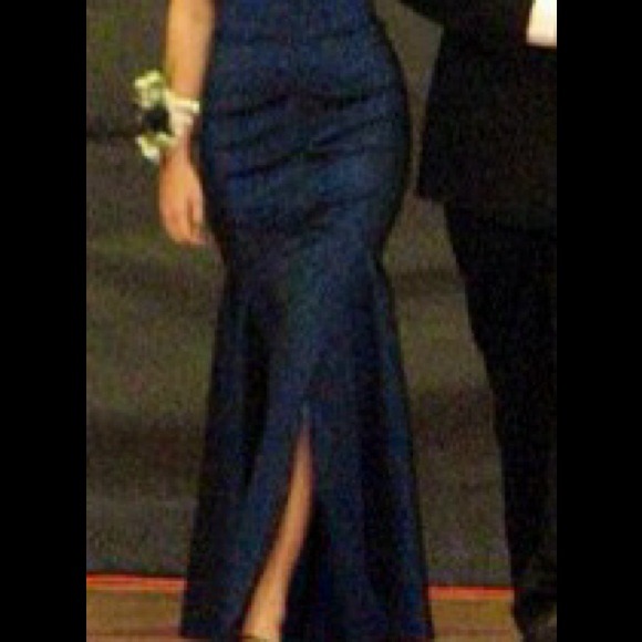 Midnight blue mermaid formal dress - Picture 3 of 3